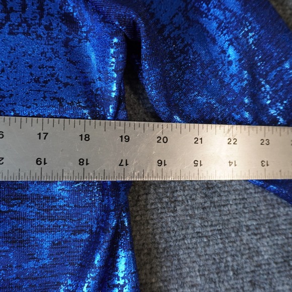 Ruby Rd. Petite Blue Metallic Jacket & Tank Top‎ Set Rhinestone Trim PM - Picture 6 of 8